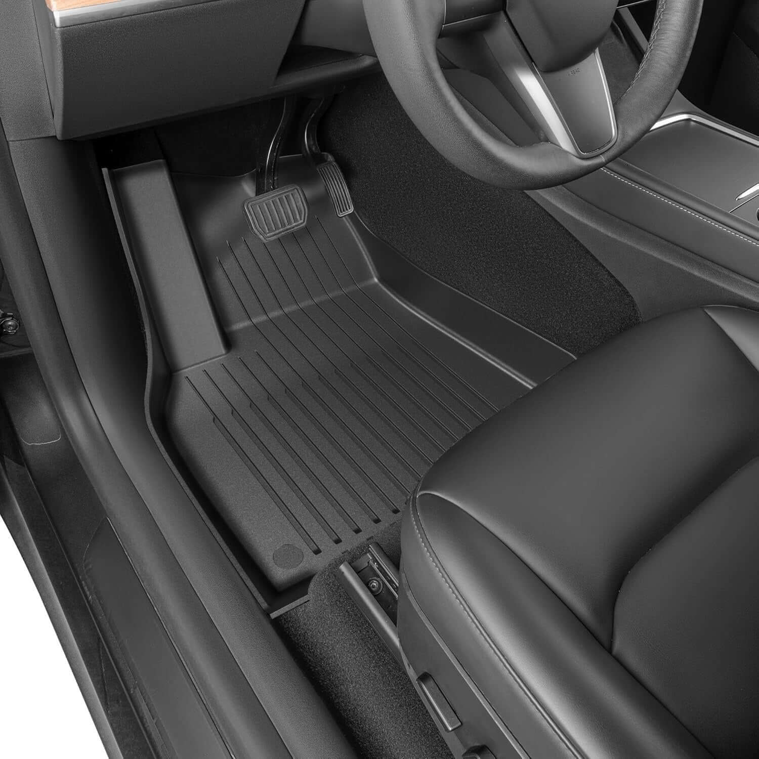 Durable Tesla Y trunk liner made from flexible TPE material, resistant to stains and extreme temperatures