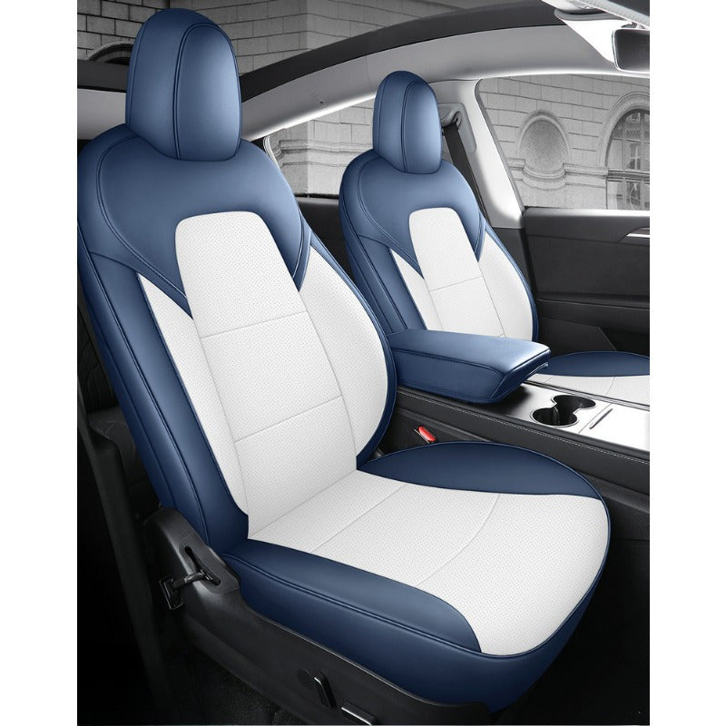 Custom Leather Seat Cover for Tesla Model Y (2021-2023), 5 Seats – Perfect Gift