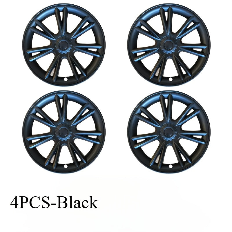 4PCS 19" Performance Hubcaps for Tesla Model Y (2020-2024), Full Rim Wheel Cover