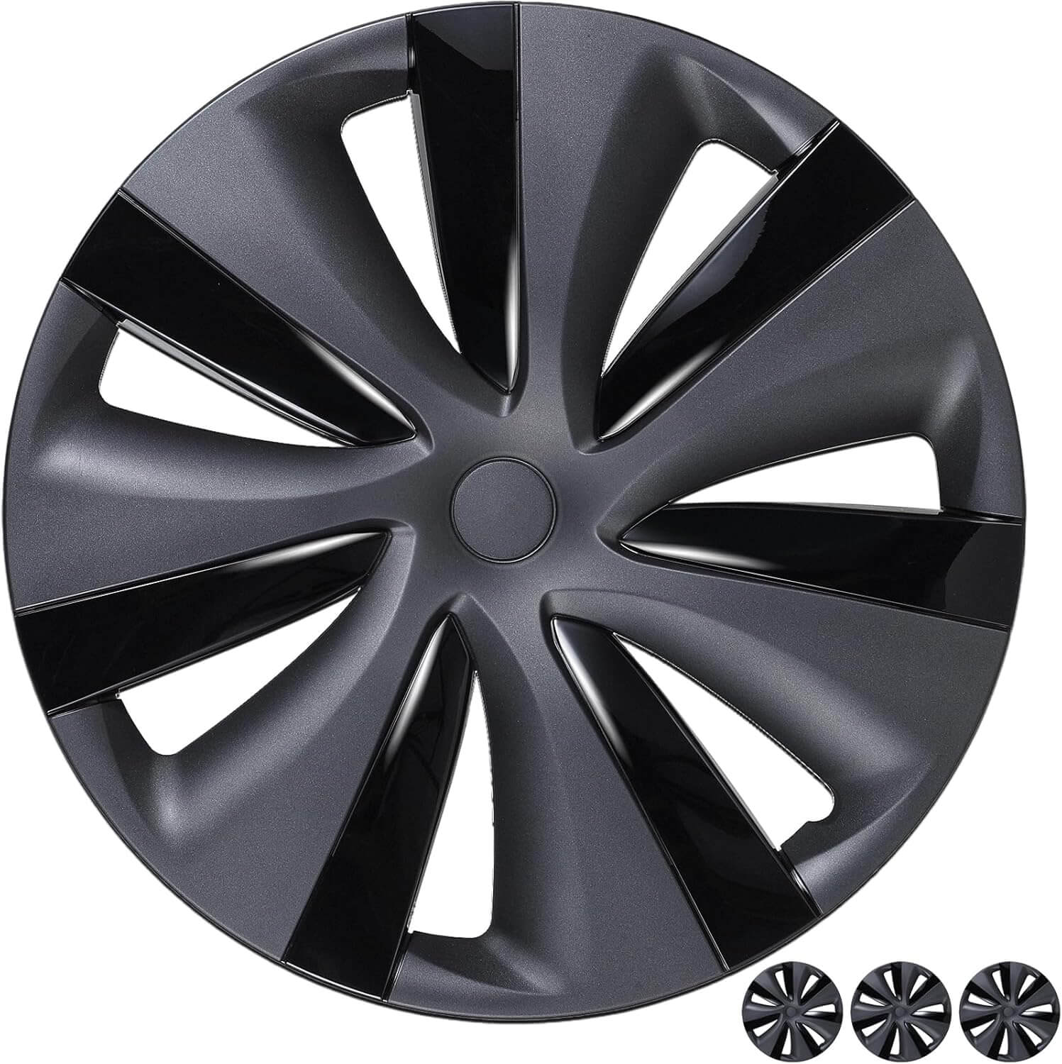 4PCS 19" Full Cap Wheel Covers for Tesla Model Y (2021-2022), Performance Hubcap Replacement