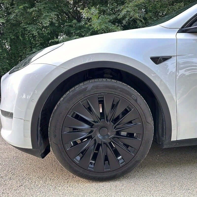 Tesla Model Y 19" Turbine Hub Caps 2020-2024 | 4-Pack Wheel Covers, Anti-Scratch & OEM Style