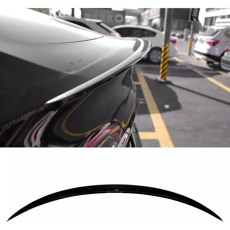 2020-2024 Tesla Model Y Black Carbon Fiber Trunk Spoiler Wing, ABS Resin Exterior Accessory